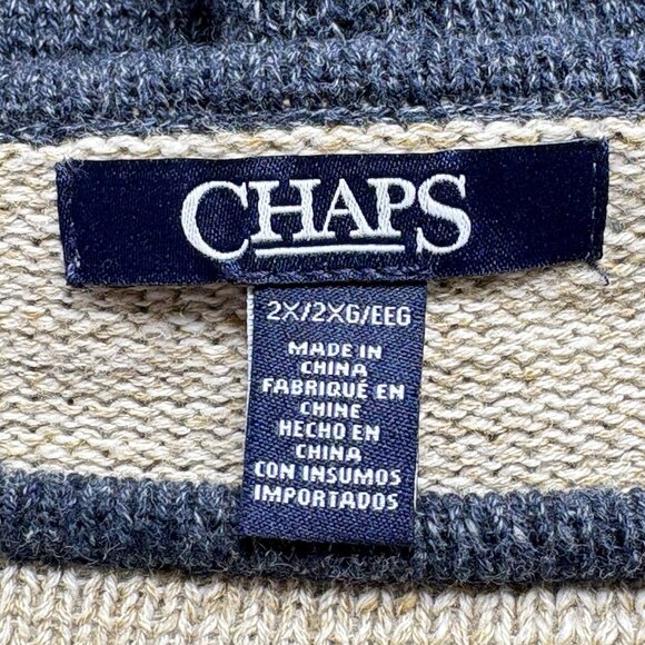 CHAPS Ralph Lauren Women Sweater Sz 2X Multicolor Stripe Pullover Beachy 1-6 - Picture 7 of 15